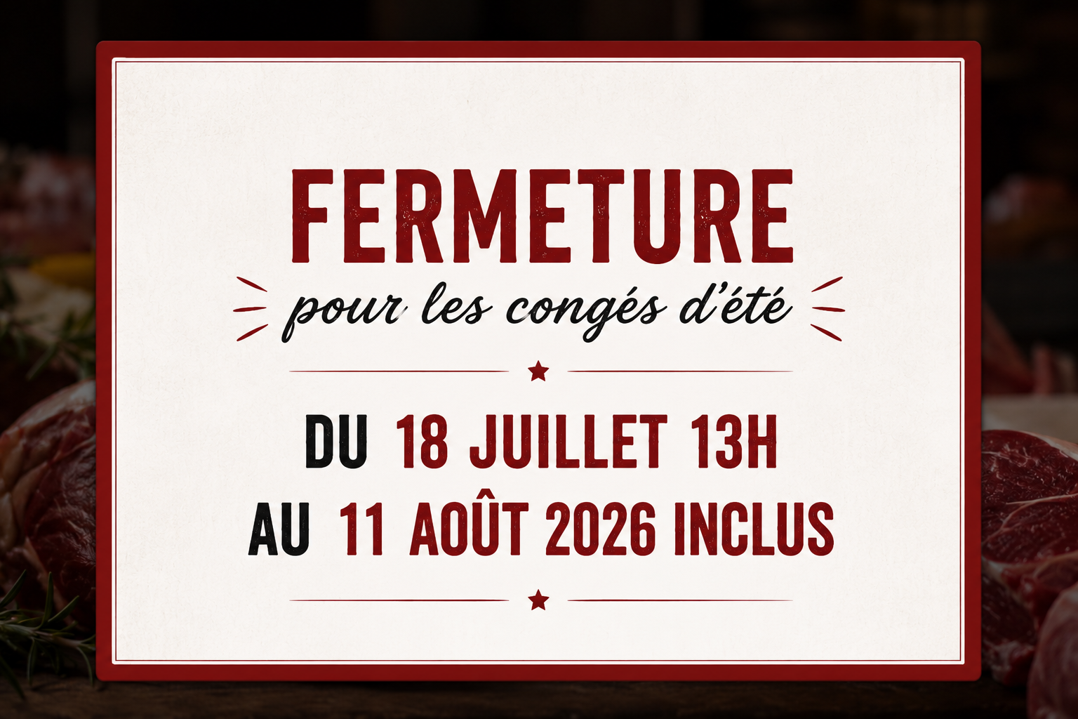 Congés d'été